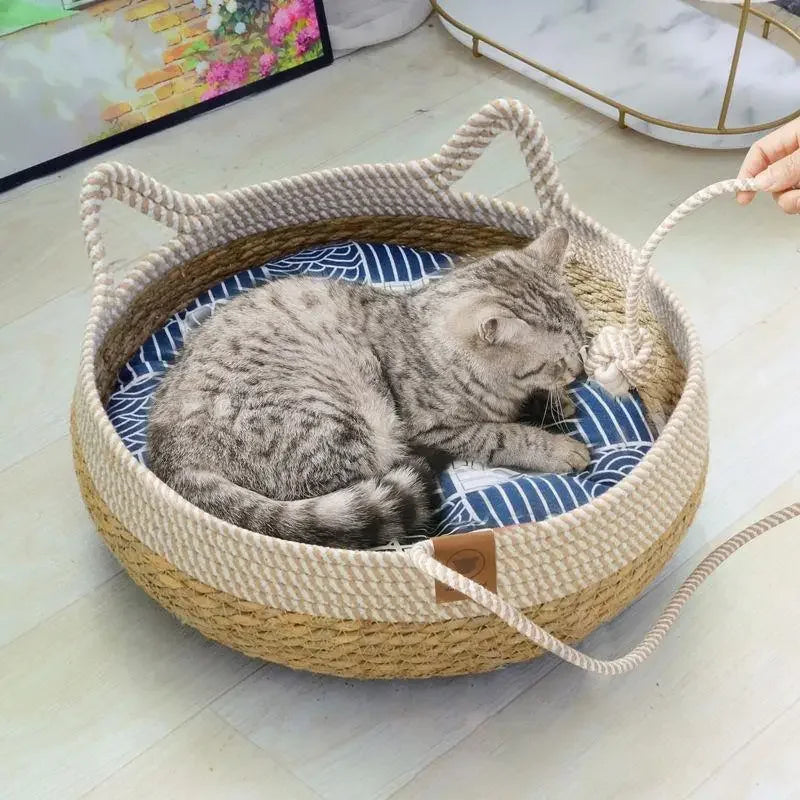 Cama Tejida Para Gatos