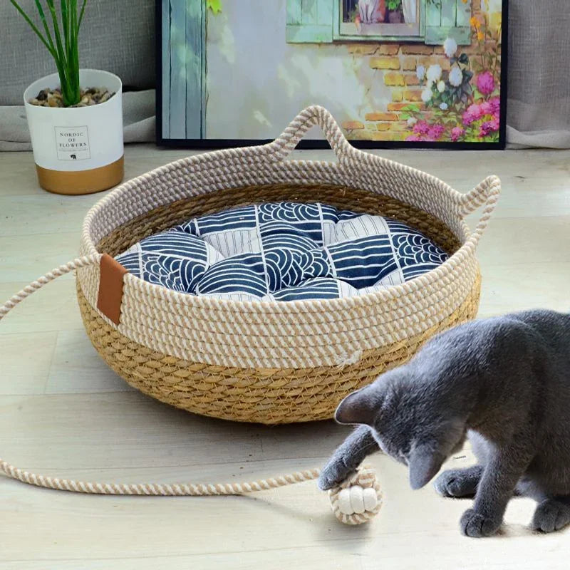 Cama Tejida Para Gatos